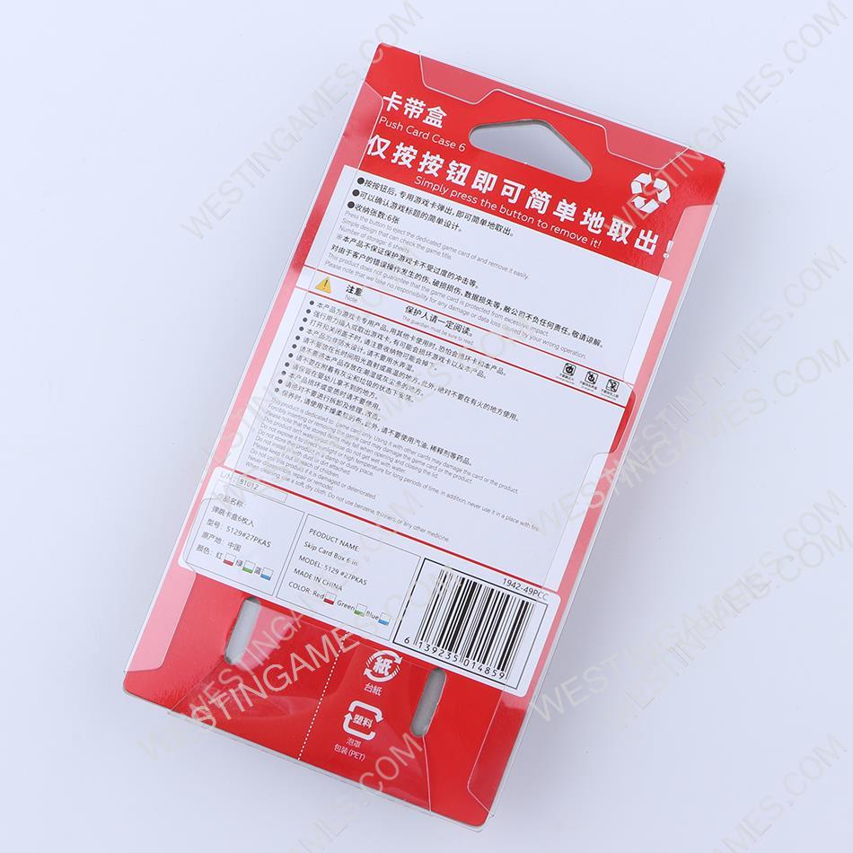 6 Slots Game Card Cartridge Push Card Case Storage Box for NS Switch Blue-Black - Image 5