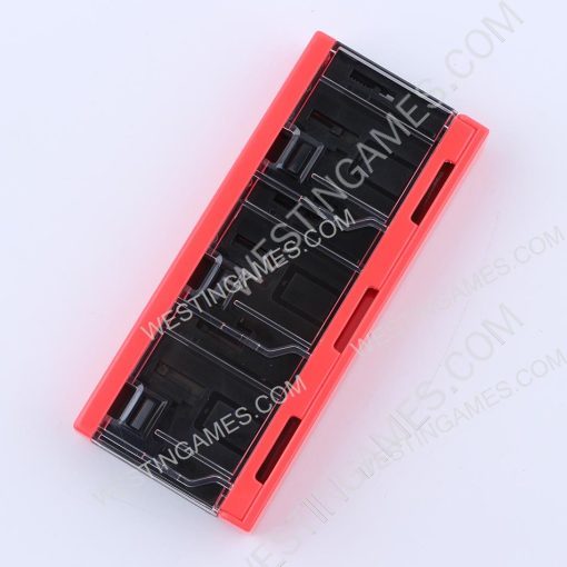 6 Slots Game Card Cartridge Push Card Case Storage Box for NS Switch Red-Black - Image 3