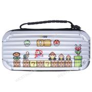Silver Protective Storage Hard Case Carrying Bag for Switch - Mario
