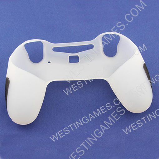 New Soft Silicone Thicker Half Skin Rubber Cover for ps4 Controller - White