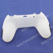 New Soft Silicone Thicker Half Skin Rubber Cover for ps4 Controller - White 02