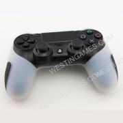 New Soft Silicone Thicker Half Skin Rubber Cover for ps4 Controller - White 03