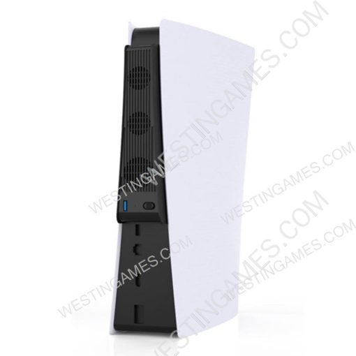 Vertical Stand with Cooling Fan USB Charging Station Fan Cooler For SONY Playstation 5 black - Image 2
