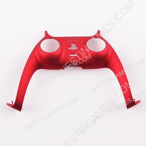 Decorative Strip Handle PC Shell Cover For PS5 Gamepad Controller - Deep Red