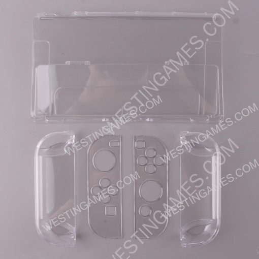 New 3in1 Transparent Crystal Protecting Cover Case for Nintendo Switch OLED Gamepad - Clear - Image 3