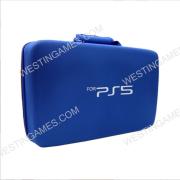 Protective Deluxe Bag Adjustable Handle Bag Travel Carrying Case For For PS5 Console - Blue