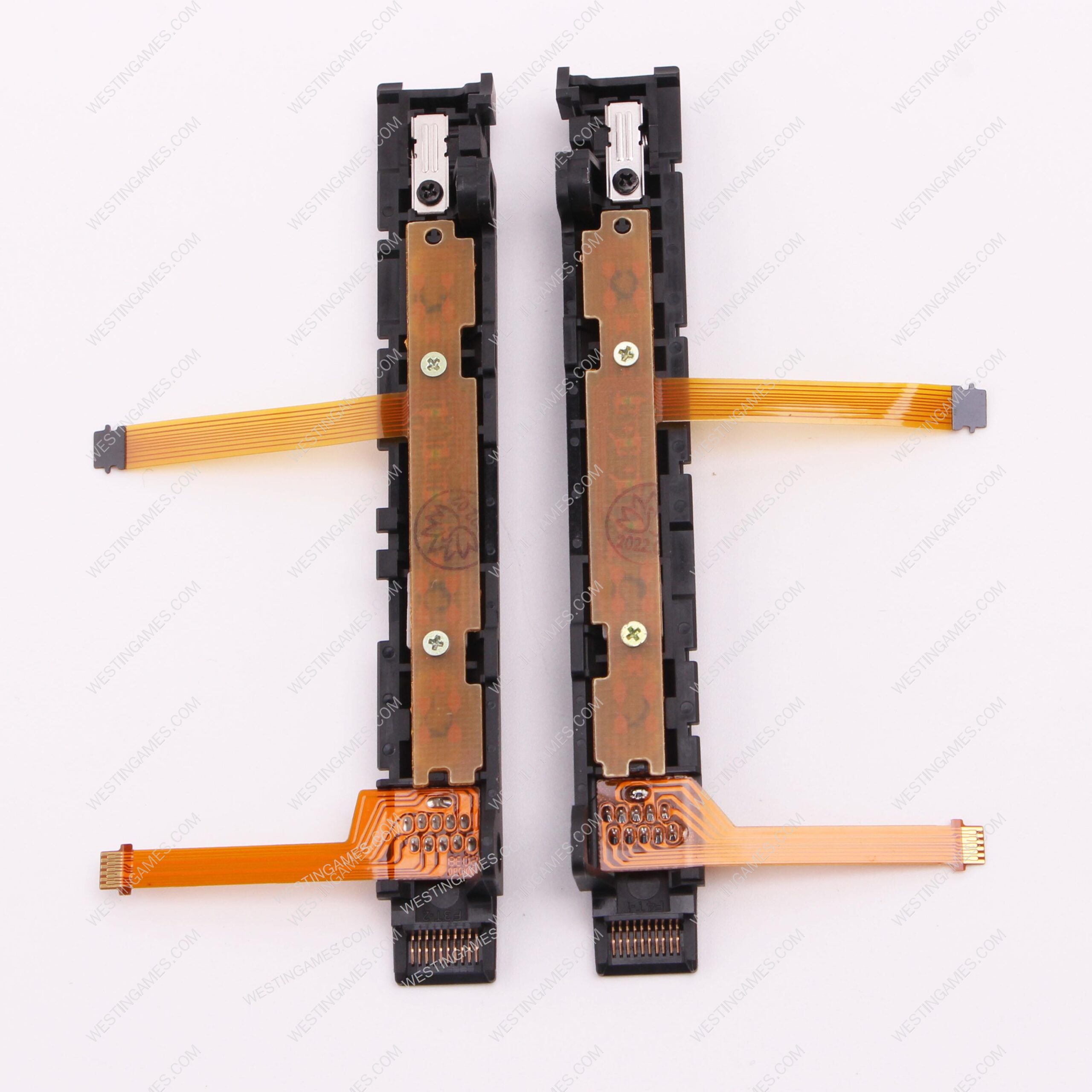 OEM Complete Left Right Plastic Rail Assembly with Flex Cable for NS switch Joy-con Grey - Image 2