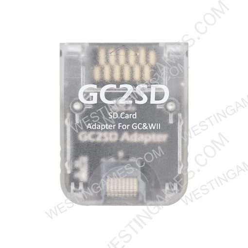 GC2SD GC To SD Card Adapter Memory TF Card Adapter SD Card Reader For NGC and Wii Game Console Clear