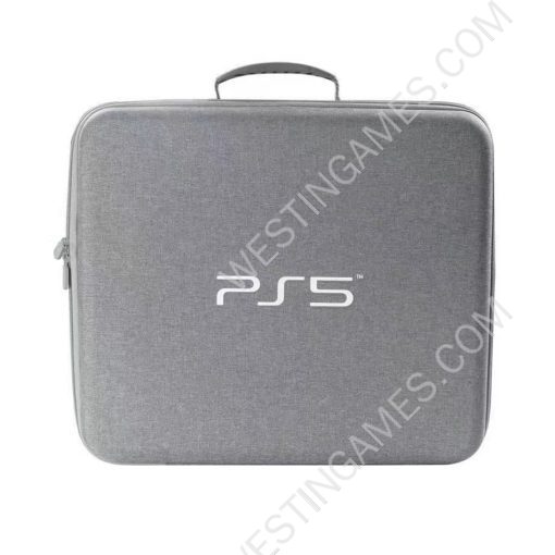 Protective Bag Adjustable Handle Bag Travel Carrying Case For PS5 Console Grey