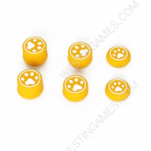 Cute Cat Claw 8pcs Silicone Analog Thumb Grips Caps for Xbox One/S/Series X S/PS5/PS4/Switch Pro Gamepad Blue-White Feet