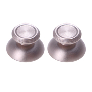 2 PCS Metal Mod Joystick Analogue 3D Thumbsticks for PS5 Wireless Chontroller - Silver