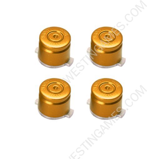 Aluminum ABXY Buttons Bullet Metal Buttons For PS5 Gamepad - Gold