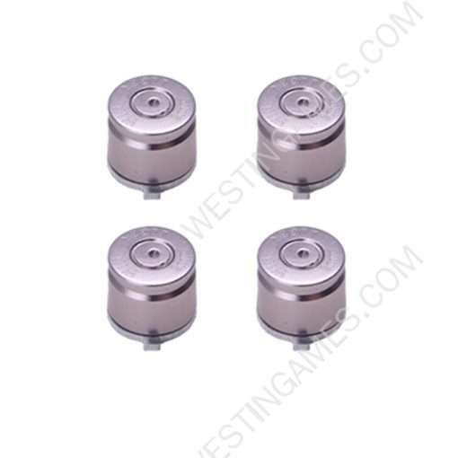 Aluminum ABXY Buttons Bullet Metal Buttons For PS5 Gamepad - Silver