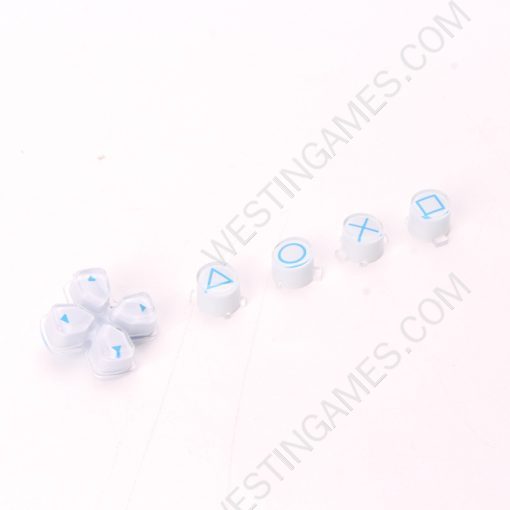 5 in 1 Button Set ABXY and D-pad Direction Key Buttons Replacement for PS5 Clear Rose - Astro Bot