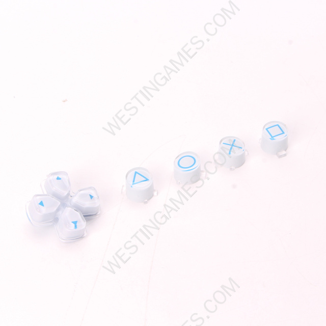 5 in 1 Button Set ABXY and D-pad Direction Key Buttons Replacement for PS5 Clear Rose - Astro Bot
