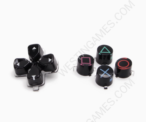 Replacement D-Pad Direction Function Key and A B X Y Cross Crystal Button For PS5 Controller - Black