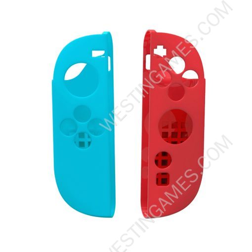 Protective Soft Silicone Rubber Skin Case For Switch 2 Joycon - Blue and Red