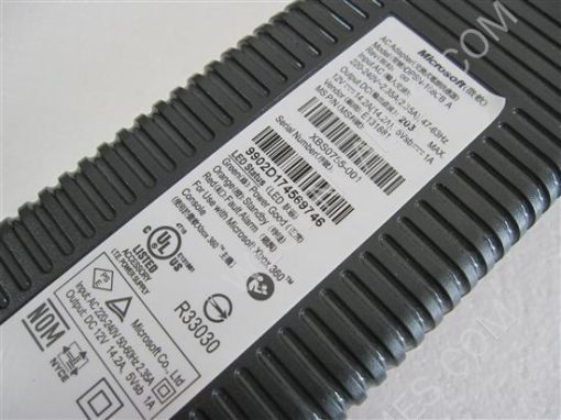 AC Adapter Power Supply Original with Power Cable for XBOX360 (220V-240V~2.35A) DC: 203W (Pulled) - Image 3