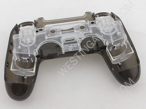 Replacement Complete Housing Shell Case for PS4 Dualshock 4 Controller - Transparent Black - Image 4