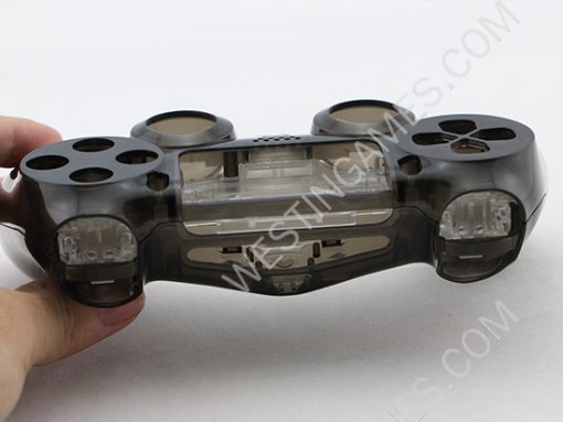 Replacement Complete Housing Shell Case for PS4 Dualshock 4 Controller - Transparent Black - Image 6