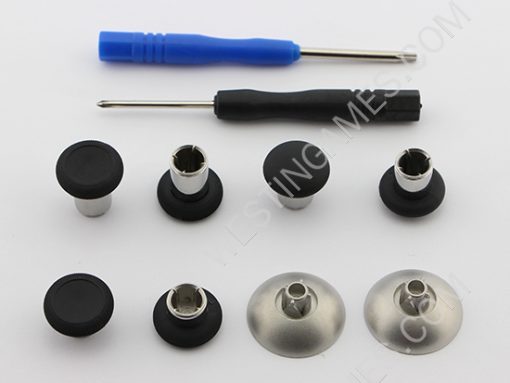 8Pcs Swap Thumbsticks Grips Metal Magnetic Stick Set for PS4 XBOX ONE Series X Switch Pro Controlle - Black