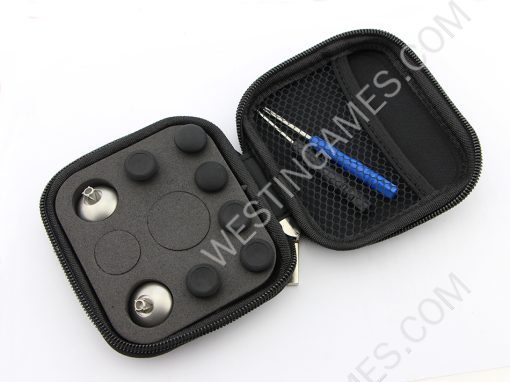 8Pcs Swap Thumbsticks Grips Metal Magnetic Stick Set for PS4 XBOX ONE Series X Switch Pro Controlle - Black - Image 9