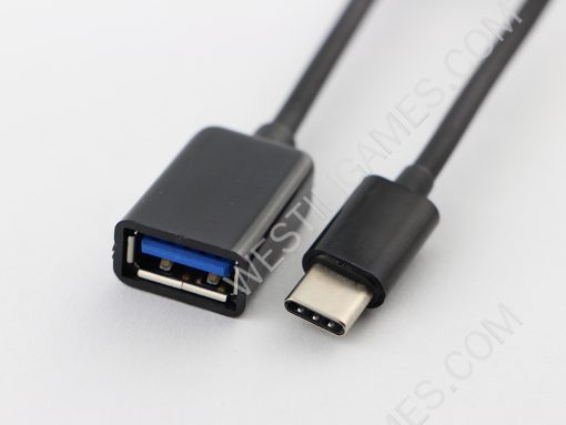 Male to Female OTG Host USB Type-C Converter Adapter Kit Cable - Black - Image 2