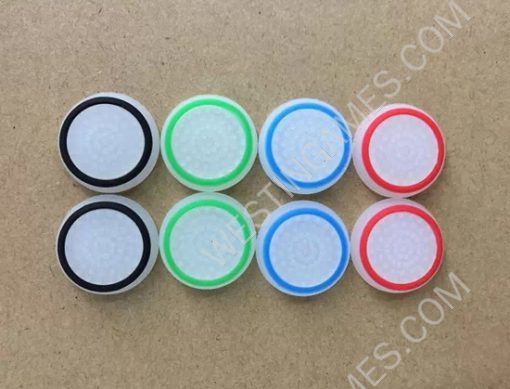 TPU Pimple Thumb Grip Analog Stick Cover Caps Glow in Dark for PS4 PS3 XBOX 360 - White