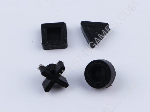 Replacement Rubber Feet Cover Cap Set for PS4 Pro Housing Shell - Black (4 Piece)