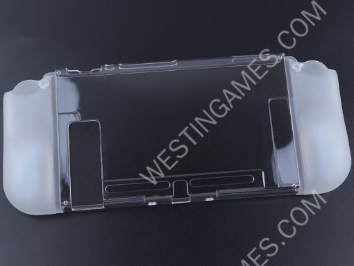 Comfortable PC Frame + TPU Grip Case and Ergonomic Shock-Absorption Cover for NS Switch Clear White - Image 2