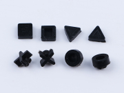 Replacement Rubber Feet Cover Cap Set for PS4 Pro Housing Shell - Black (8 Piece)