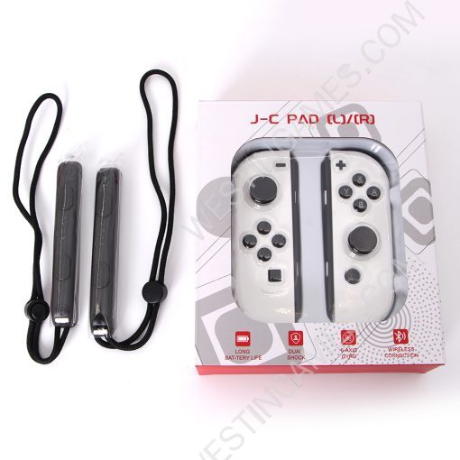 Wireless Bluetooth L/R Joycon Game Controller Support Fitness Ring with Hand Wrist for NS Switch - White - Image 5