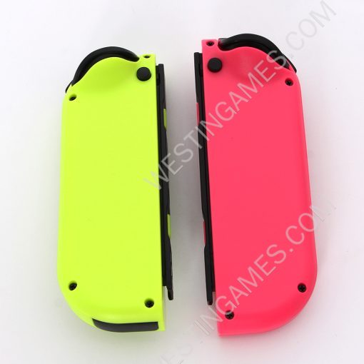 Wireless Bluetooth L/R Joycon Game Controller Support Fitness Ring with Hand Wrist for NS Switch - Pink and Yellow - Image 2