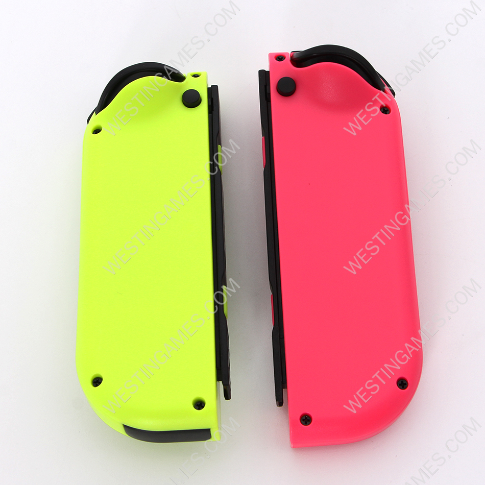 Wireless Bluetooth L/R Joycon Game Controller Support Fitness Ring with Hand Wrist for NS Switch - Pink and Yellow - Image 2