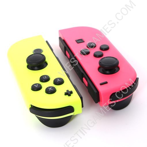 Wireless Bluetooth L/R Joycon Game Controller Support Fitness Ring with Hand Wrist for NS Switch - Pink and Yellow - Image 4