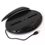 2in1 Vertical Cooler Cooling Base Stand with LED RGB Light for PS5 Console - Black