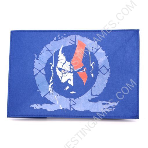 Horizontal Blue Protective Dust Prevent Cover Sleeve for PS5 Console - God of War