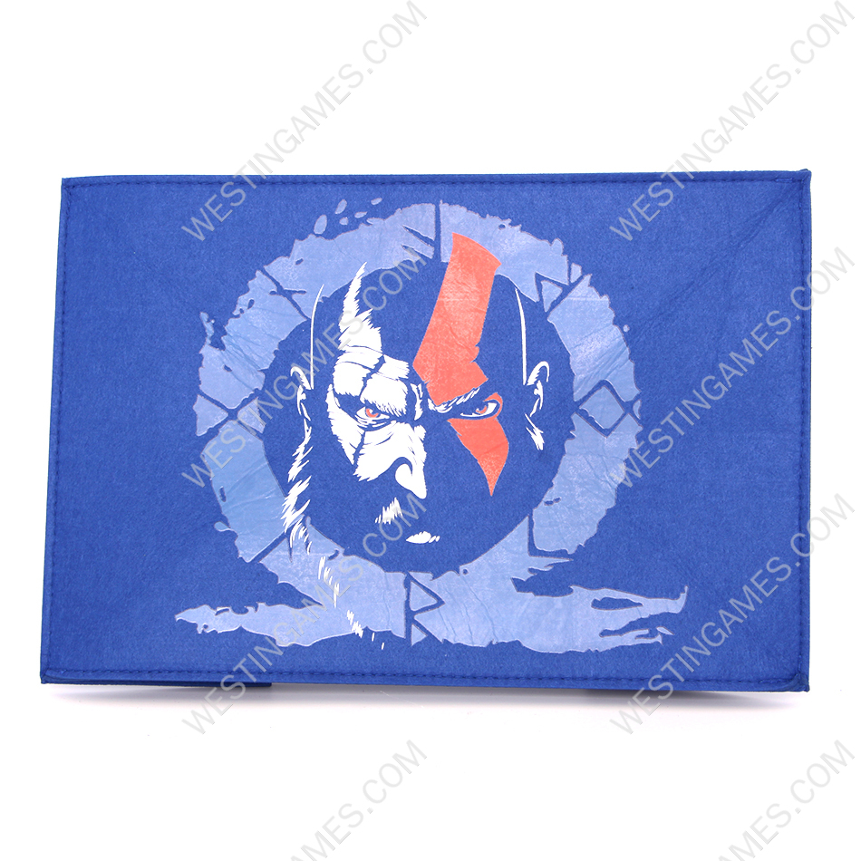Horizontal Blue Protective Dust Prevent Cover Sleeve for PS5 Console - God of War