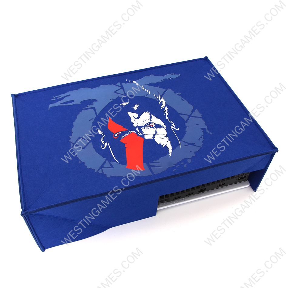 Horizontal Blue Protective Dust Prevent Cover Sleeve for PS5 Console - God of War - Image 4