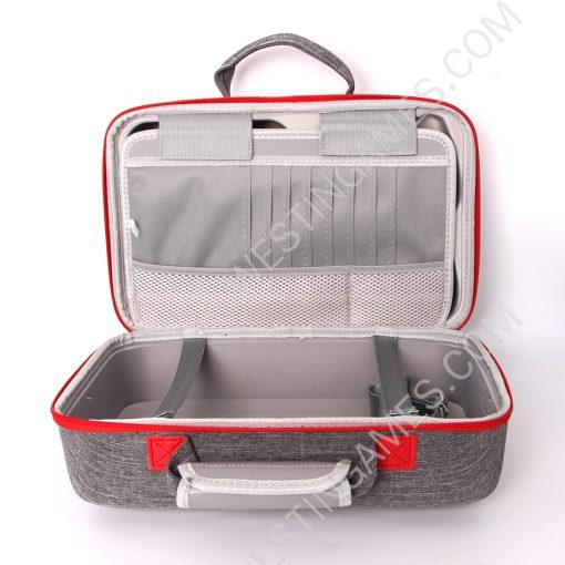 Protective Deluxe Bag Adjustable Handle Bag Travel Carrying Case For PS5 Slim Console - Grey - Image 3