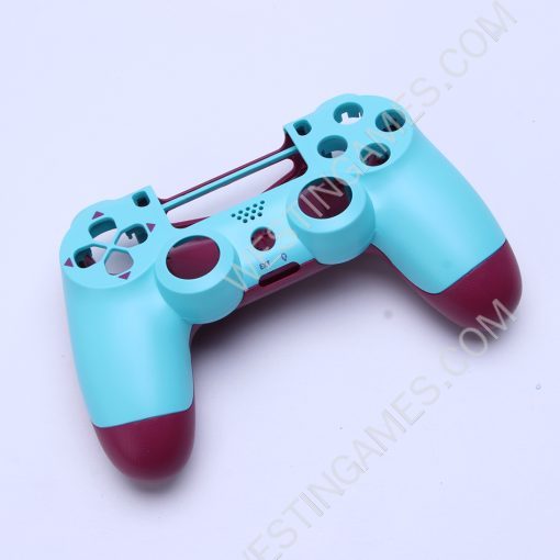 Replacement Top and Bottom Housing Shell Case for ps4 Controller JDM-050 - Blue Berry