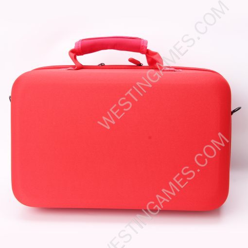 Protective Deluxe Bag Adjustable Handle Bag Travel Carrying Case For PS5 Slim Console - Red - Image 2