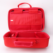 Protective Deluxe Bag Adjustable Handle Bag Travel Carrying Case For PS5 Slim Console - Red 03