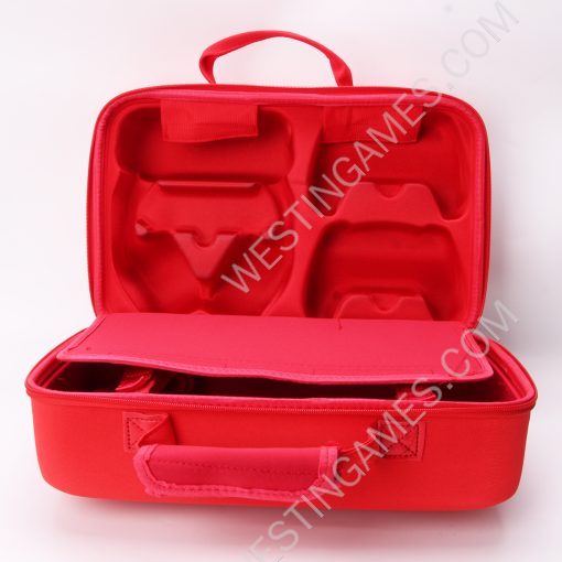 Protective Deluxe Bag Adjustable Handle Bag Travel Carrying Case For PS5 Slim Console - Red - Image 4