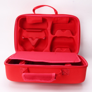Protective Deluxe Bag Adjustable Handle Bag Travel Carrying Case For PS5 Slim Console - Red 04