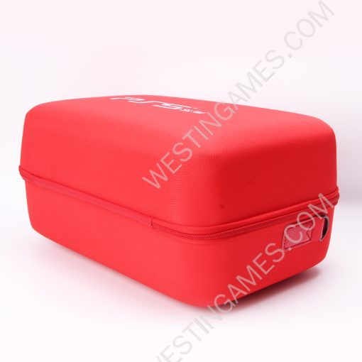 Protective Deluxe Bag Adjustable Handle Bag Travel Carrying Case For PS5 Slim Console - Red - Image 6