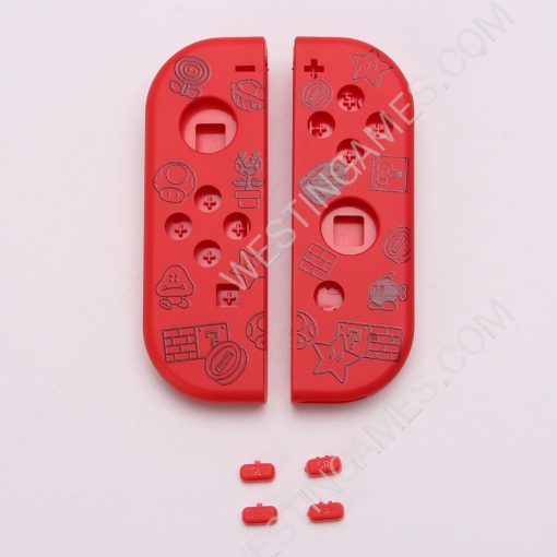 New Design Left and Right Housing Cover Case Set for Switch Joy-con OEM A Mario Red - Image 2