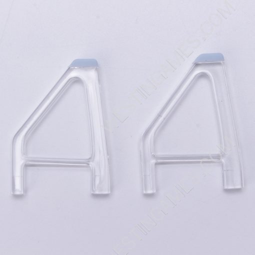 1Pair Desktop Stand Host Simple Triangle Bracket for PS5 Slim HUD Clear White - Image 2
