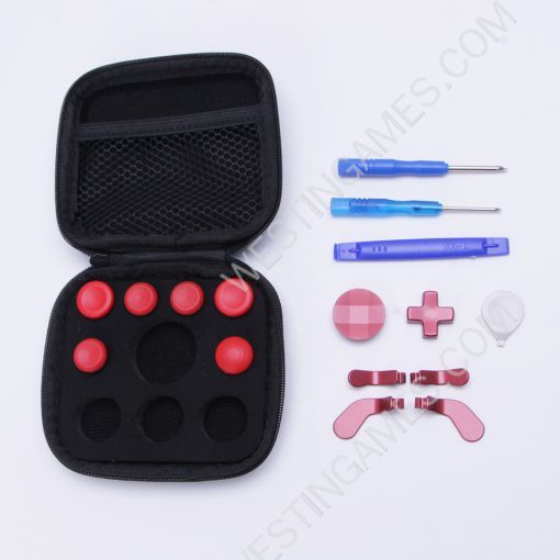 New 12Pcs Swap Thumbsticks Grips Metal Magnetic Stick Set for XBOX ONE Elite 2 Controller Full Red