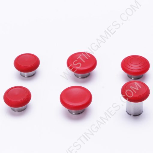 New 12Pcs Swap Thumbsticks Grips Metal Magnetic Stick Set for XBOX ONE Elite 2 Controller Full Red - Image 5